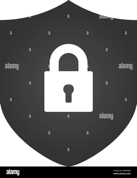 Shield And Lock Icon Cyber Security Concept Abstract Security Vector Icon Illustration