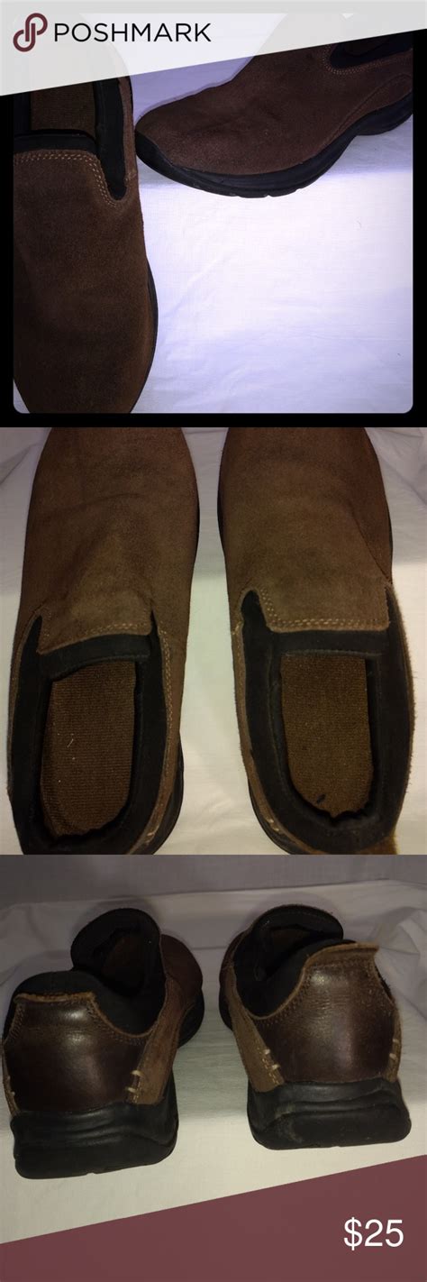 Lands End Suede Slip On Moc Shoes Size 7 1 2B Suede Slip On