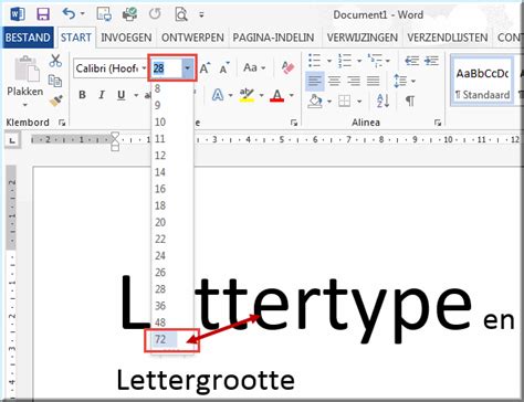 Lettertype En Grootte