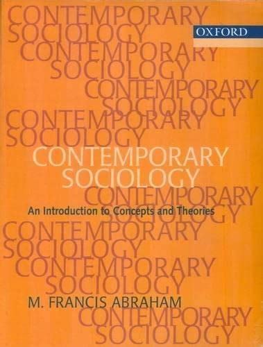 Buy Contemporary Sociology An Introduction To Concepts And Theories Book Online At Low Prices