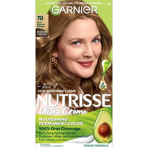 Garnier Nutrisse Nourishing Permanent Hair Color Creme Dark Natural Blonde Dark Blonde