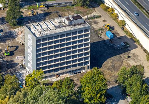 Luftbild Arnsberg Sanierung des Hochhaus Gebäude der Stadtverwaltung