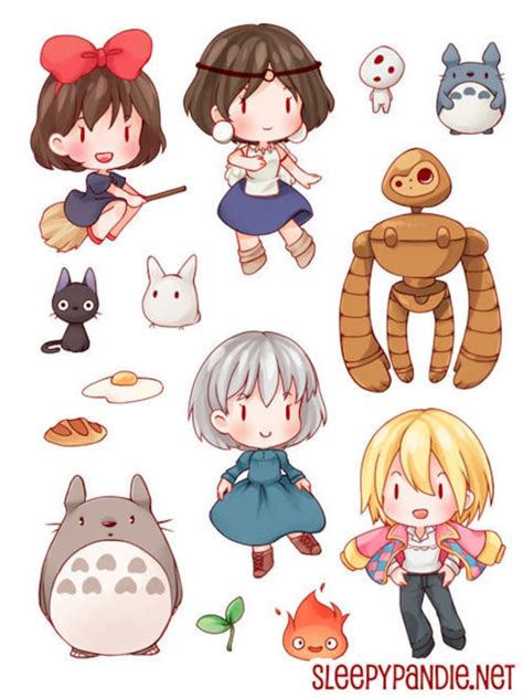 Studio Ghibli Sticker Sheet By Sleepypandie On Etsy