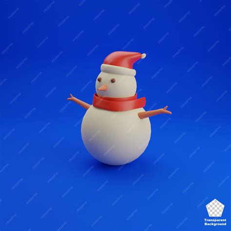 Premium PSD | Snowman christmas 3d illustration