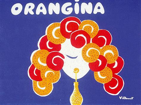 Orangina Ad Bernard Villemot Vintage Poster Art Vintage