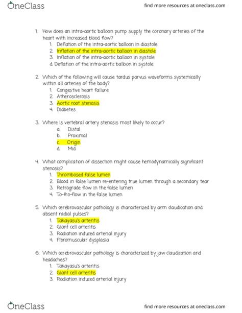 Riu Study Guide Summer Final Vertebral Artery Deflation