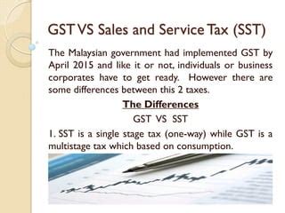 Gst Vs Sst Ppt