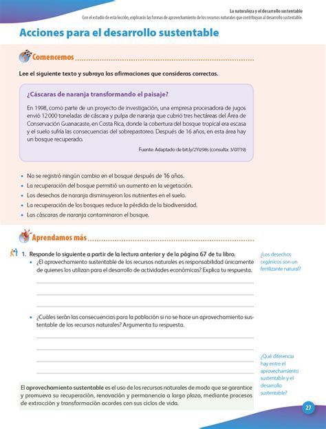 Geografía Cuaderno De Actividades Sexto Grado Página 27 De 66 Libros De Texto Online