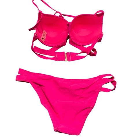 TiniBikini Two Pieces Bikini Swimsuit Hot Pink Size M Summer Beach