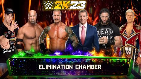 6 Men Elimination Chamber Roman Reigns John Cena Goldberg Randy