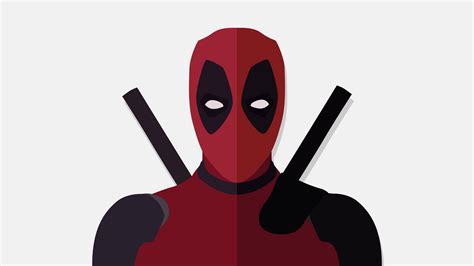 Download 4k Vector Minimalist Deadpool Wallpaper | Wallpapers.com