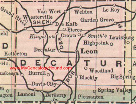 Decatur County, Iowa 1905 Map