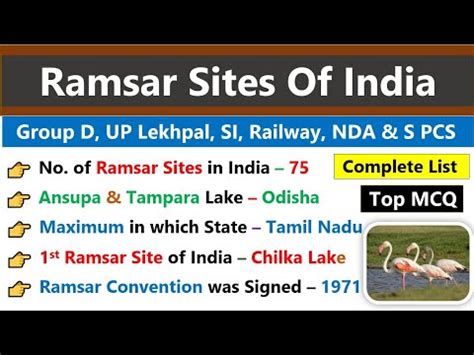 New Ramsar Sites 2022 All Ramsar Sites In India भरत क सभ रमसर