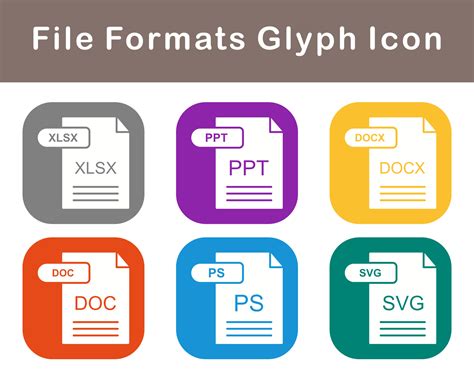 File Formats Vector Icon Set 20939130 Vector Art at Vecteezy