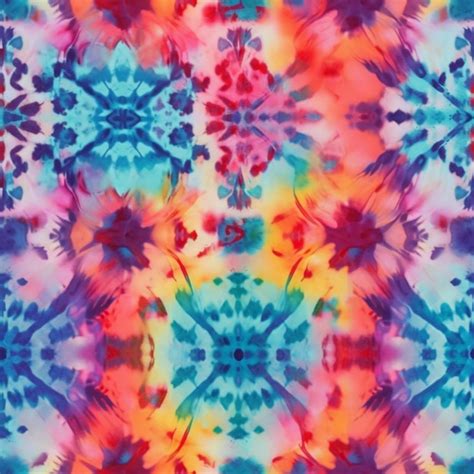 Premium Photo A Close Up Of A Colorful Tie Dye Pattern With Birds And