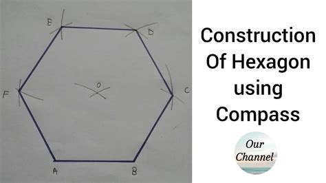 Construction Of Hexagon Using Compass Engineering Drawing Youtube