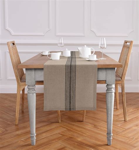 Amazon Solino Home Striped Linen Table Runner X Inches