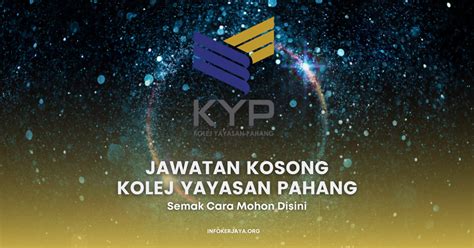 Jawatan Kosong Kolej Yayasan Pahang Jawatan Kosong Terkini