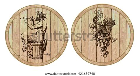 Satyr Sitting On Barrel Playing Flute Stock Vector Royalty Free