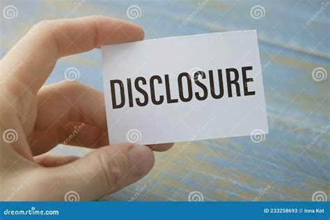 Text Disclosure On Card Concept Meaning The Action Of Making New Or