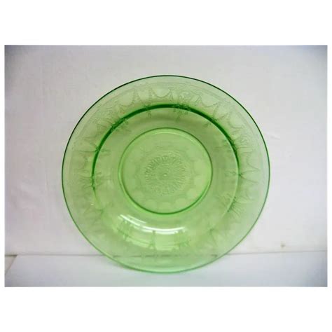 Rare Green Cameo Ballerina Rim Soup Bowl Depression Glass Ruby Lane