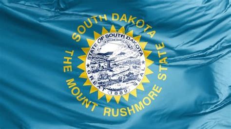 Waving Flag South Dakota State Sd Stock Footage Video (100% Royalty ...