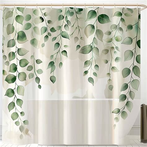 NatureInspired Eucalyptus Shower Curtain Refresh Your Bathroom With