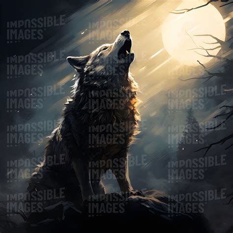 Wolf Howling At The Moon Impossible Images Unique Stock Images For