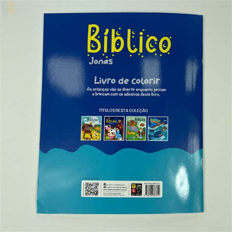 Livro Infantil De Colorir Adesivos B Blico Jonas