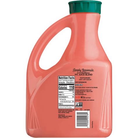 Simply Lemonade With Raspberry Juice Drink Fl Oz Kroger