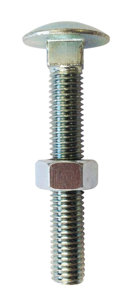 M X Mm Cup Square Hex Bolt With Nut Zinc Plated Box Of Bolts