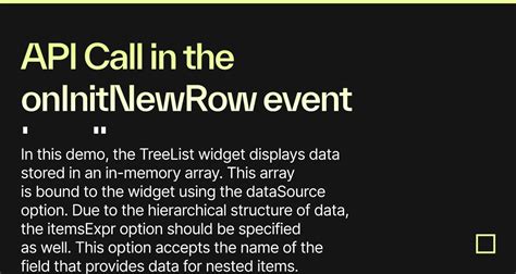 Api Call In The Oninitnewrow Event Handler Codesandbox