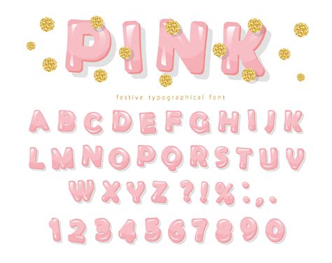 Pink Glitter Alphabet Letters