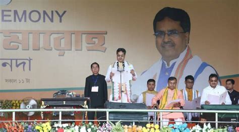 Manik Saha Takes Oath As Tripura Cm For Second Consecutive Time