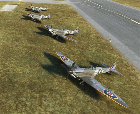 All Four Flying Spitfires Gathered At Temora Nsw Screenshots