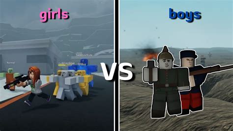 Boys Vs Girls Shooting Game Roblox Edition 1 Youtube