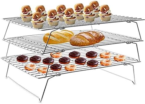 Tier Cooling Rack Set Stackable Stainless Steel Baking Cooling