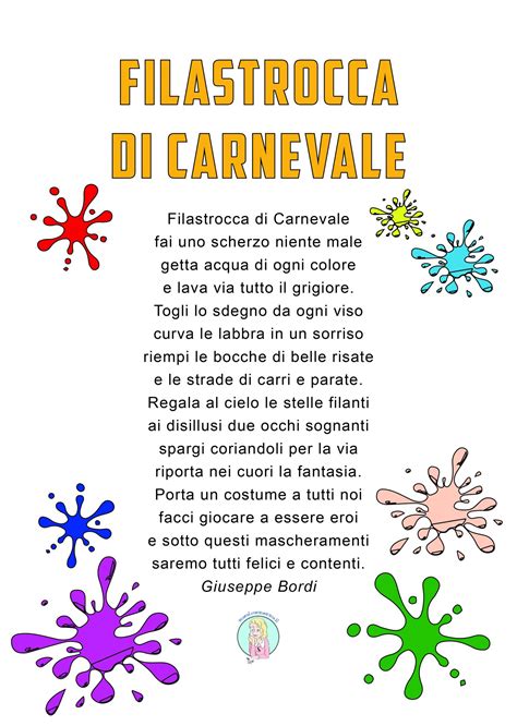 Filastrocca Sul Carnevale Di Giuseppe Bordi Maestraemamma