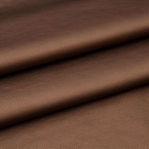 Brown Metallic Faux Leather Vinyl Ekokuir Fabric By Stof France Modes4u