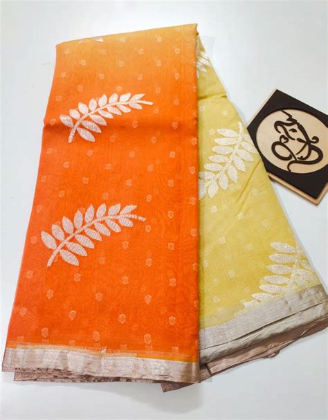 Exclusive Pure Banaras Kora Sarees Siri Designers