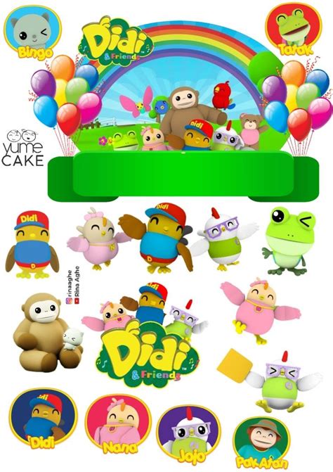 Didi Friends Topper Cake Printable Friends Birthday Cake Birthday