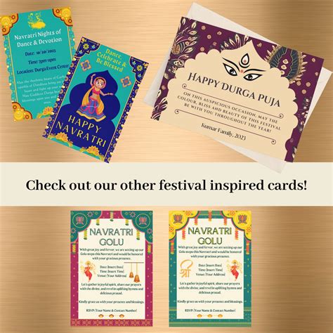 Customizable Navratri Golu Invitation Digital Navratri Invite Unique Canva Editable Design for ...