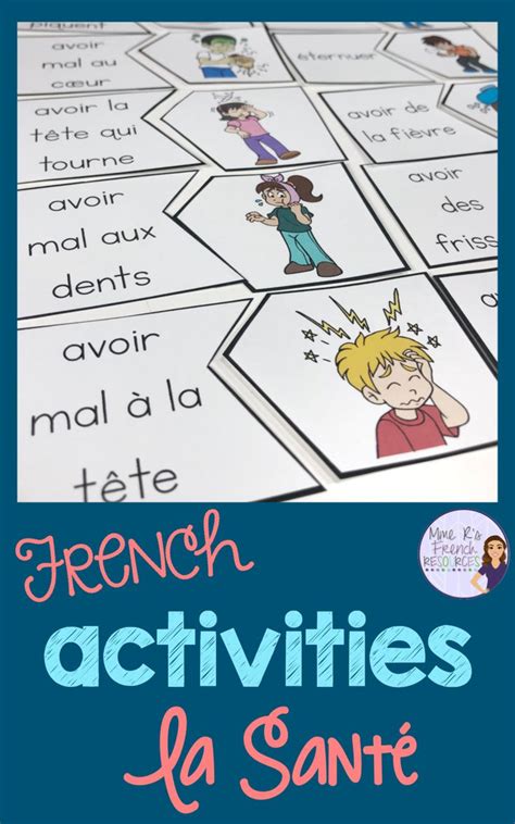 French health vocabulary speaking and writing activities LA SANTÉ