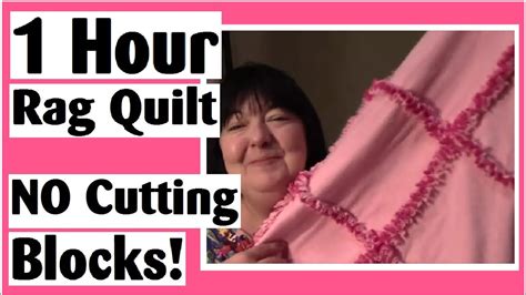 Hour Rag Quilt No Cutting Blocks Easy Quilt Tutorial Youtube