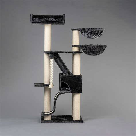 Cat Tree Kilimandjaro De Luxe Plus Dark Grey Cattreeking Co Uk