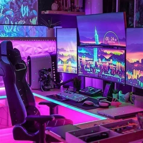 Pink Gaming PC Setup | Gaming room setup, Best gaming setup, Video game rooms