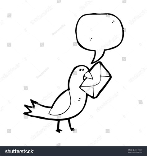 Pigeon Post Cartoon Stock Vector 92319031 - Shutterstock