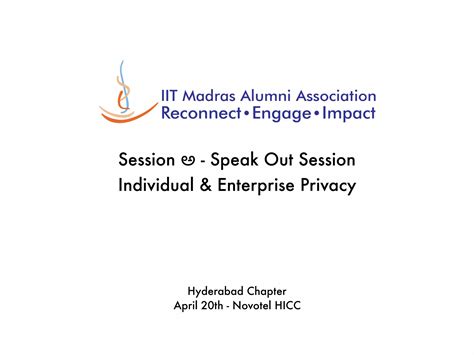 IIT Madras Alumni Association - Hyderabad Chapter April 2019 | PPT