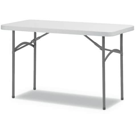 Rectangular Plastic Folding Table, 48w X 24d X 29.25h, Gray ...