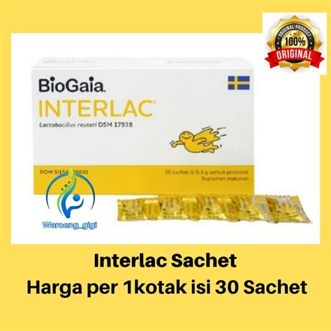 Jual Interlac Probiotik Sachet Kotak Isi Pcs Shopee Indonesia